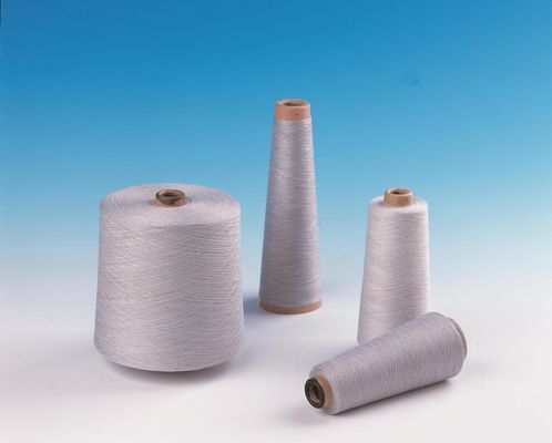 White Heatproof Metal Conductive Yarn , 40S Blended Yarn
