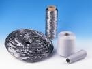 Metal Fiber Cutting Silver Broken Staple Fiber Average Length 35-48mm