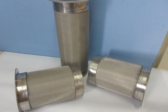 Heatproof 900g/M2 Sintered Metal Filter Cartridge For Chemical Industry
