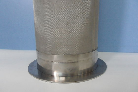 Rustproof Sintered 100mm Diameter Metal Filter Cartridge For Glass Industry